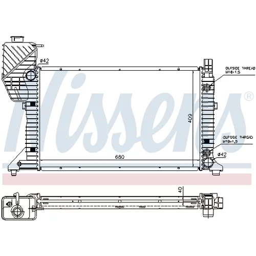 Chladič motora 62686A /NISSENS/ - obr. 6