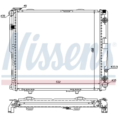 Chladič motora 62699A /NISSENS/ - obr. 4