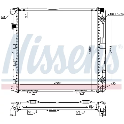 Chladič motora 62751A /NISSENS/ - obr. 4