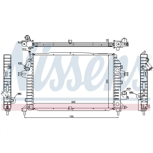 Chladič motora 630705 /NISSENS/ - obr. 5
