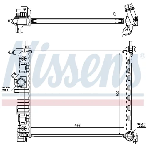 Chladič motora 630737 /NISSENS/ - obr. 4