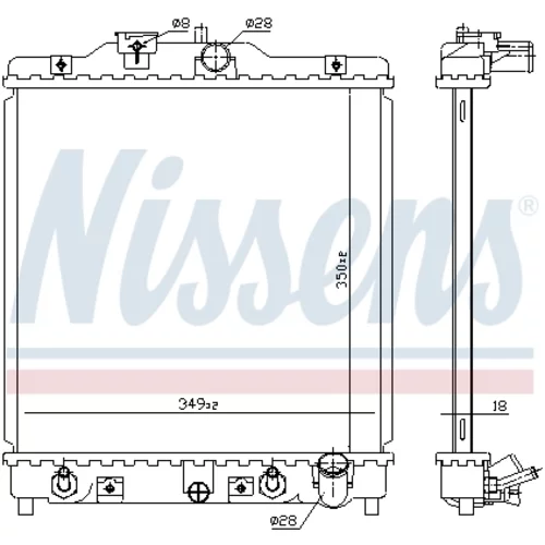 Chladič motora 633081 /NISSENS/ - obr. 1