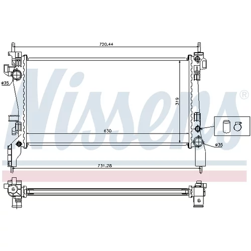 Chladič motora 636004 /NISSENS/ - obr. 5