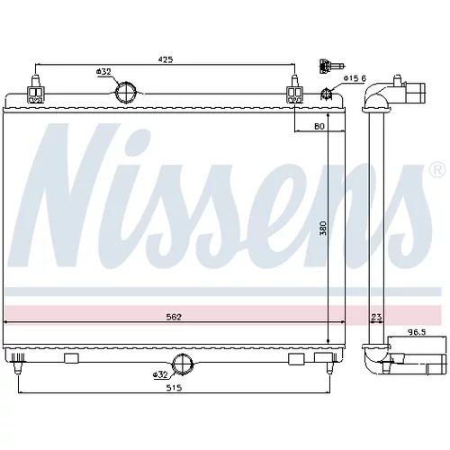 Chladič motora 636009 /NISSENS/ - obr. 5