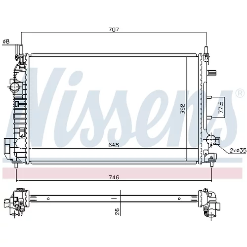 Chladič motora 640302 /NISSENS/ - obr. 4