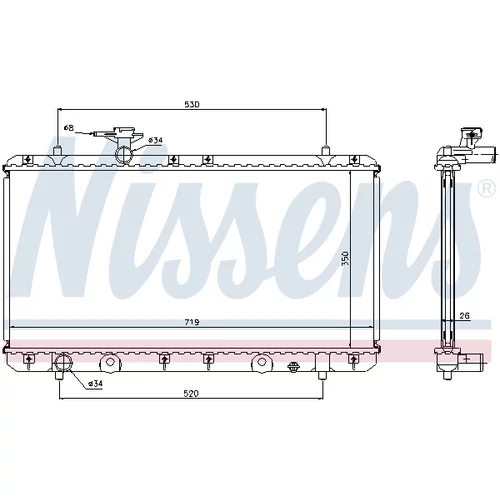 Chladič motora 64167A /NISSENS/ - obr. 5