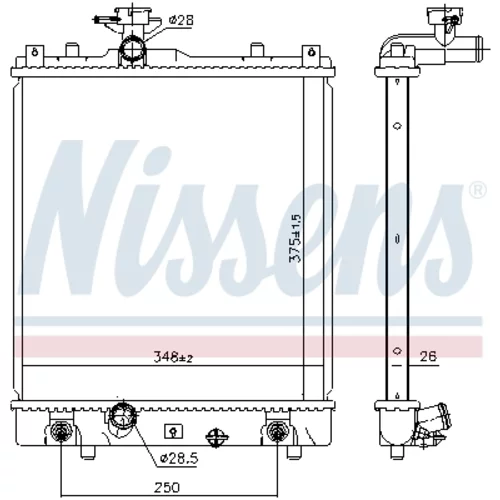 Chladič motora 641763 /NISSENS/ - obr. 4