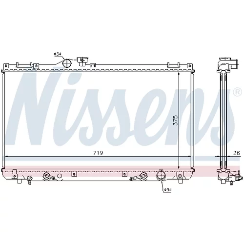 Chladič motora 64653A /NISSENS/ - obr. 5