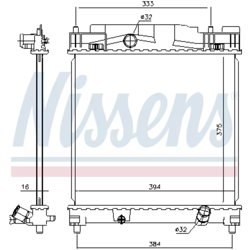 Chladič motora 646816 /NISSENS/ - obr. 4