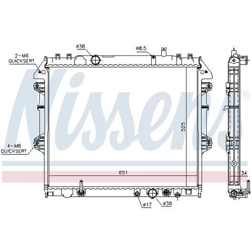 Chladič motora 646897 /NISSENS/ - obr. 5