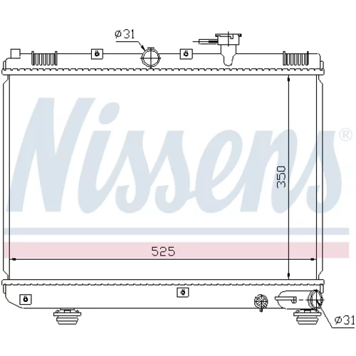 Chladič motora 66624 /NISSENS/ - obr. 5