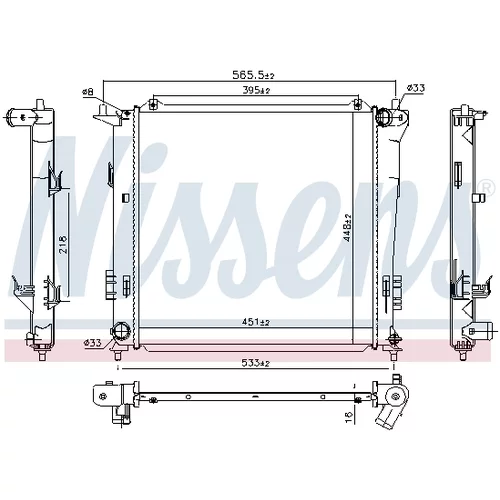 Chladič motora 675016 /NISSENS/ - obr. 4