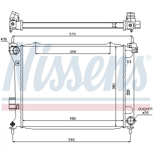 Chladič motora 67549 /NISSENS/ - obr. 4