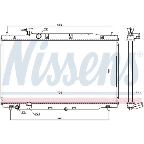 Chladič motora 681386 /NISSENS/ - obr. 4