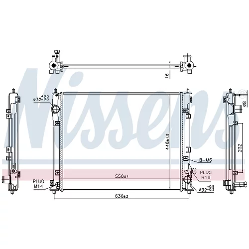 Chladič motora 686802 /NISSENS/