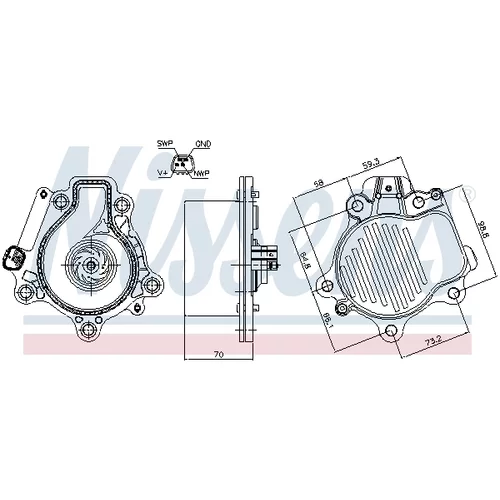 Vodné čerpadlo, chladenie motora 832147 /NISSENS/ - obr. 5