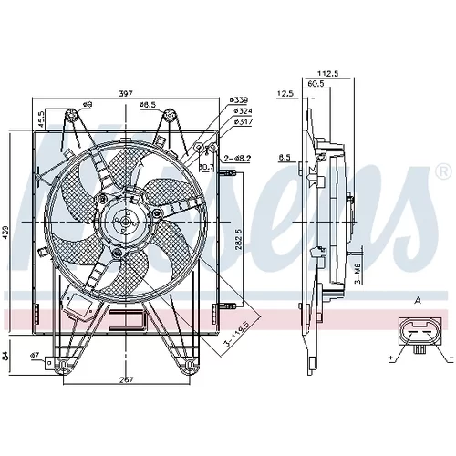 Ventilátor chladenia motora 85166 /NISSENS/ - obr. 5