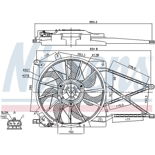 Ventilátor chladenia motora NISSENS 85175