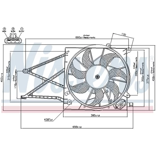 Ventilátor chladenia motora 85176 /NISSENS/ - obr. 5