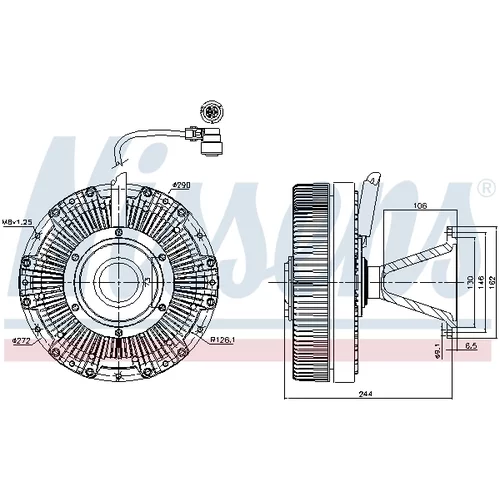 Spojka ventilátora chladenia 86140 /NISSENS/ - obr. 5