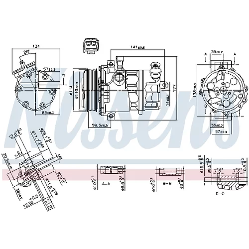 Kompresor klimatizácie 890074 /NISSENS/ - obr. 5