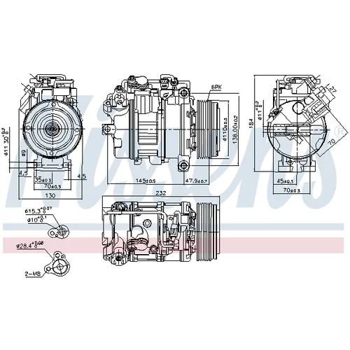 Kompresor klimatizácie 890628 /NISSENS/ - obr. 7