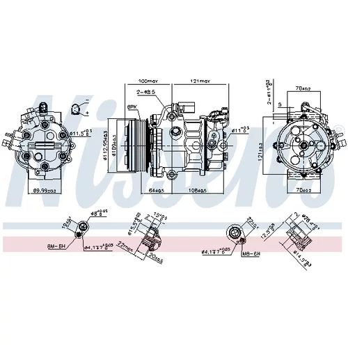 Kompresor klimatizácie 890659 /NISSENS/ - obr. 5