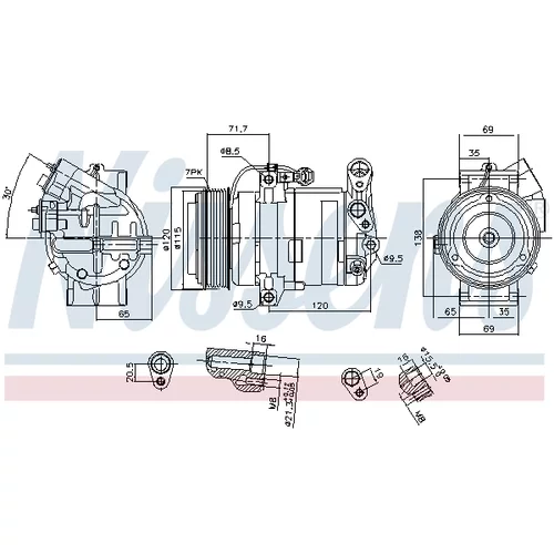 Kompresor klimatizácie 890910 /NISSENS/ - obr. 5