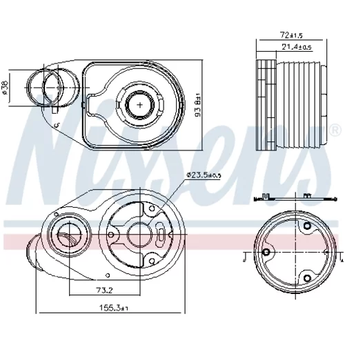 Chladič motorového oleja 90932 /NISSENS/ - obr. 4