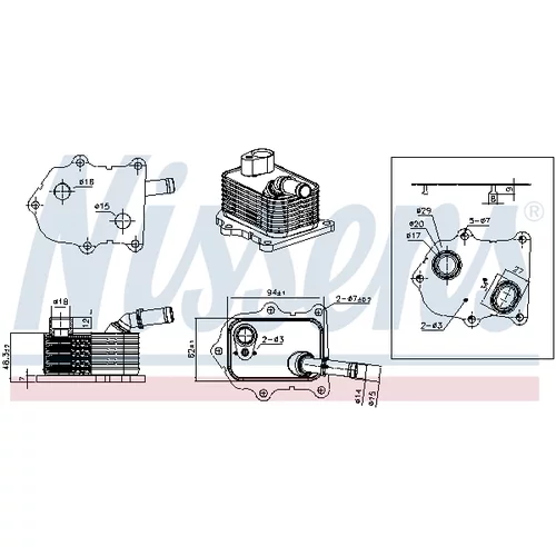 Chladič motorového oleja 91586 /NISSENS/ - obr. 4