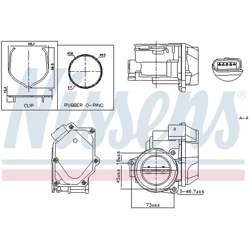 Hrdlo škrtiacej klapky 955055 /NISSENS/ - obr. 6