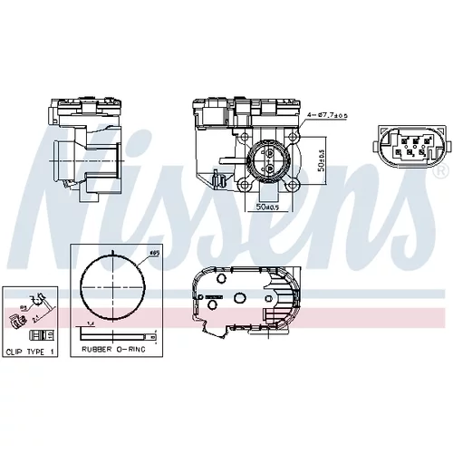 Hrdlo škrtiacej klapky 955253 /NISSENS/ - obr. 6