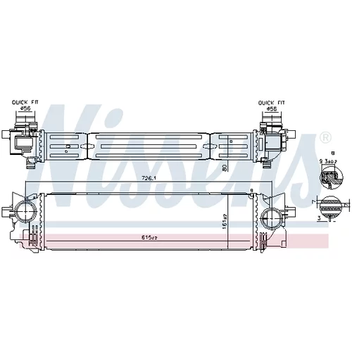 Chladič plniaceho vzduchu 961265 /NISSENS/ - obr. 4