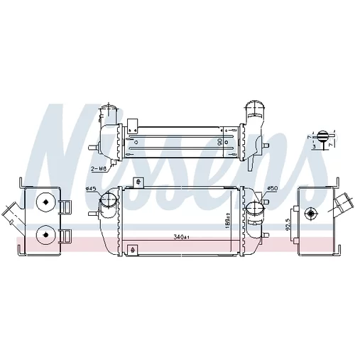 Chladič plniaceho vzduchu 961492 /NISSENS/ - obr. 4
