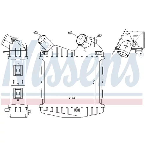 Chladič plniaceho vzduchu 96499 /NISSENS/ - obr. 4