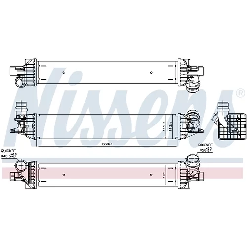 Chladič plniaceho vzduchu 96625 /NISSENS/ - obr. 5