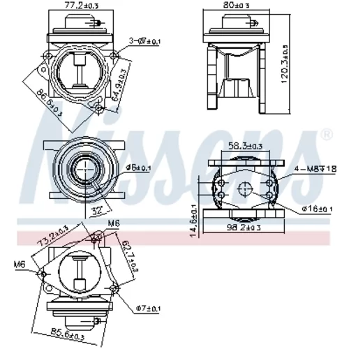 EGR ventil 98173 /NISSENS/ - obr. 7
