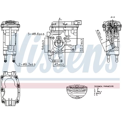 EGR ventil 98507 /NISSENS/ - obr. 5