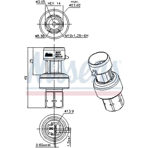 Tlakový spínač klimatizácie 301022 /NISSENS/ - obr. 5