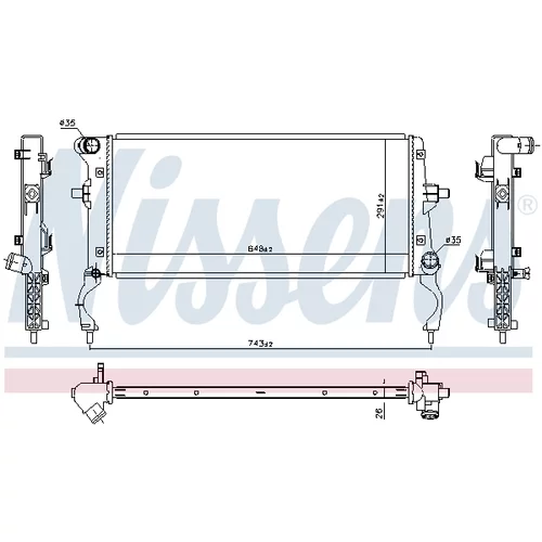 Chladič motora 606261 /NISSENS/ - obr. 4