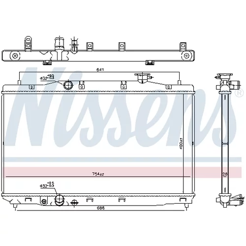 Chladič motora 606294 /NISSENS/ - obr. 4