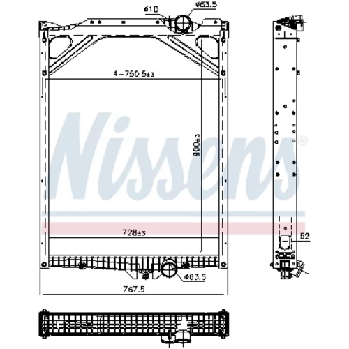 Chladič motora NISSENS 606367