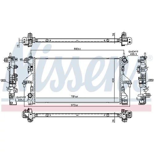 Chladič motora 606554 /NISSENS/ - obr. 4