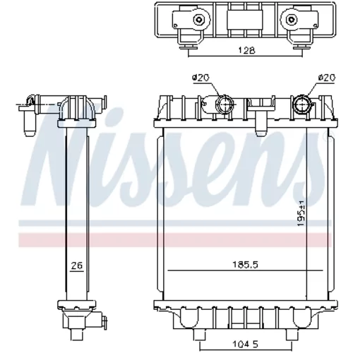 Chladič motora 606644 /NISSENS/ - obr. 1