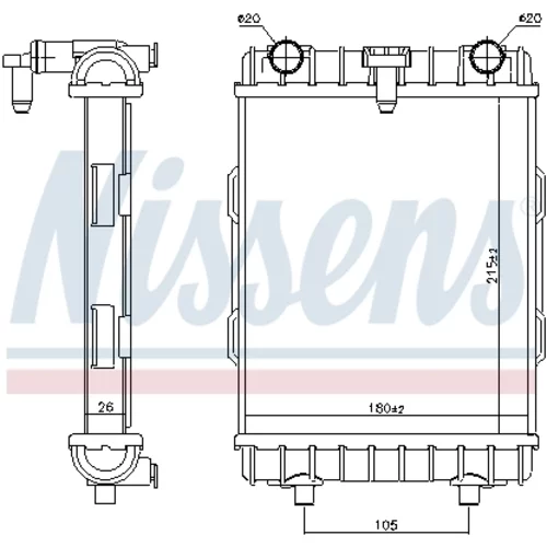 Chladič motora 606645 /NISSENS/ - obr. 1