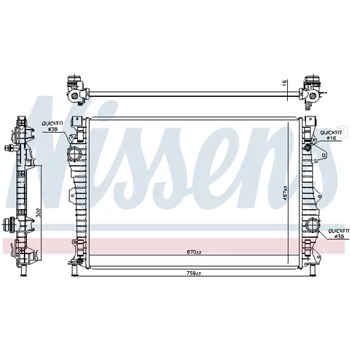 Chladič motora 606681 /NISSENS/ - obr. 4