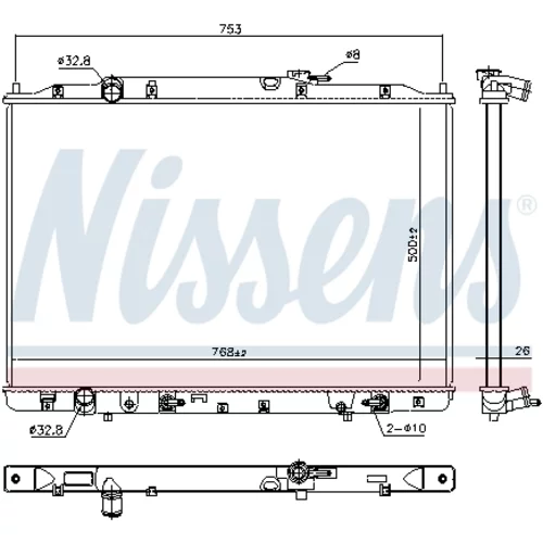 Chladič motora 606853 /NISSENS/ - obr. 5