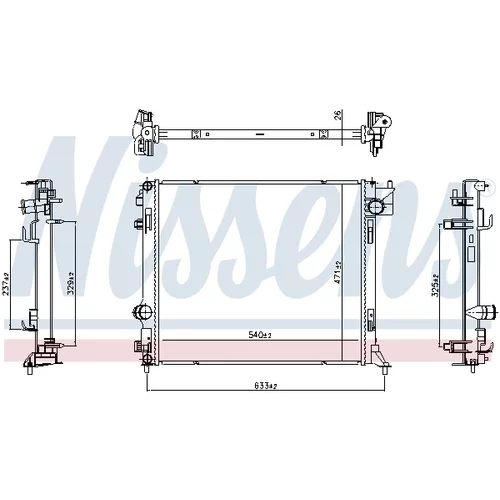 Chladič motora 607087 /NISSENS/ - obr. 4