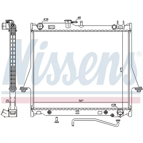 Chladič motora 60854 /NISSENS/ - obr. 4