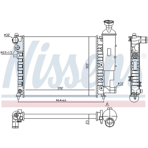 Chladič motora 61358 /NISSENS/ - obr. 4